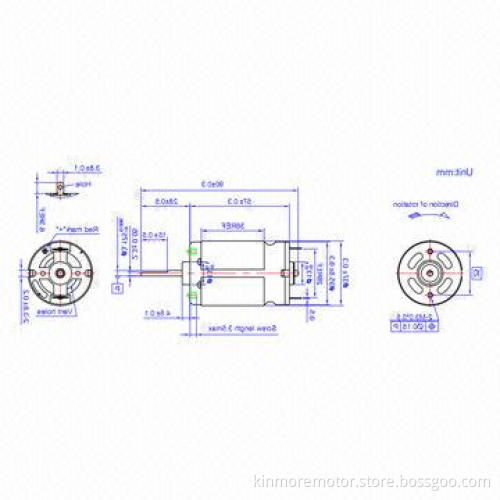 12V DC Motor, Suitable for Screwdrivers/Power Tools/Air Pumps/Models with 37 x 57mm Housing